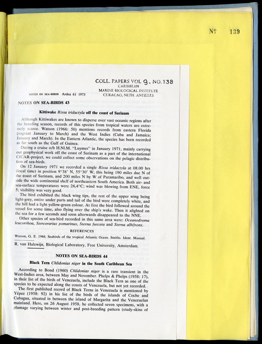 Carmabi Collected Papers Volume 9 - Nos. 126-140, 1972-1974 - New Page