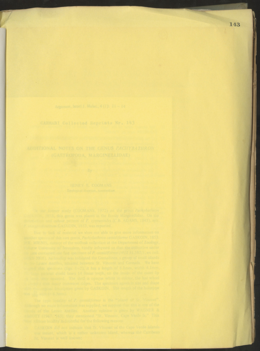 Carmabi Collected Papers Volume 10 - Nos. 141-169, 1973-1975 - New Page