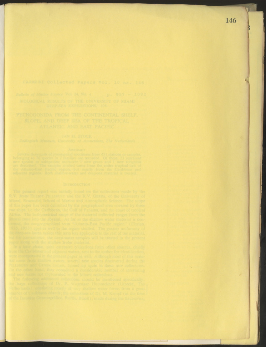 Carmabi Collected Papers Volume 10 - Nos. 141-169, 1973-1975 - New Page