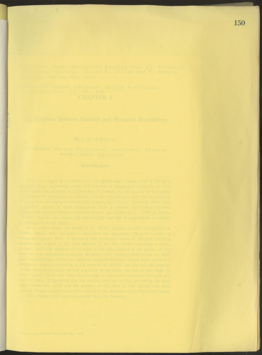 Carmabi Collected Papers Volume 10 - Nos. 141-169, 1973-1975 - New Page
