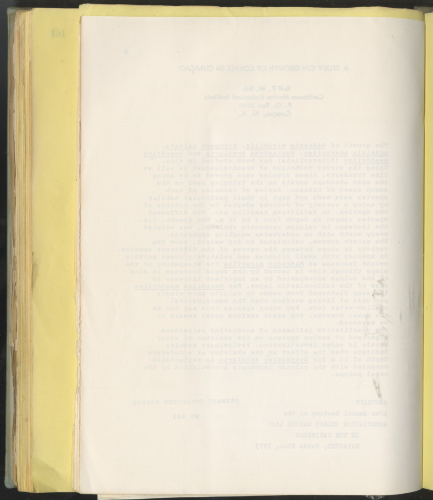 Carmabi Collected Papers Volume 10 - Nos. 141-169, 1973-1975 - New Page