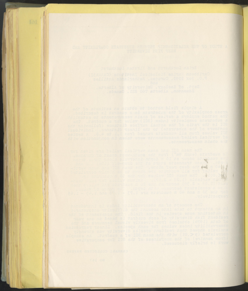 Carmabi Collected Papers Volume 10 - Nos. 141-169, 1973-1975 - New Page