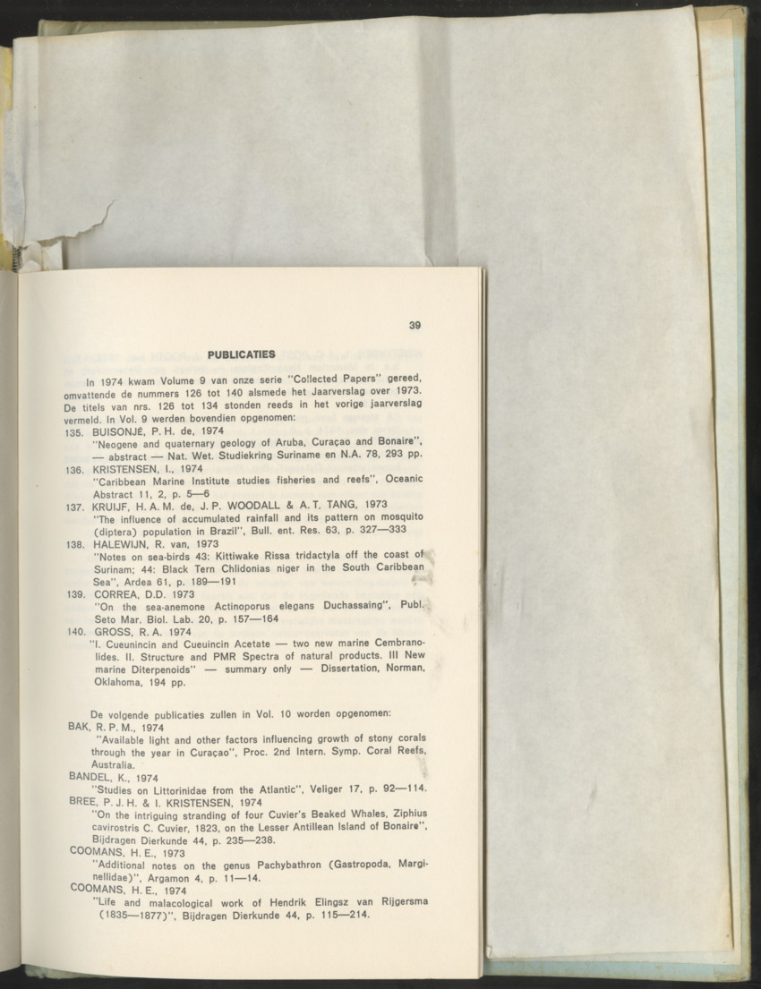 Carmabi Collected Papers Volume 10 - Nos. 141-169, 1973-1975 - New Page