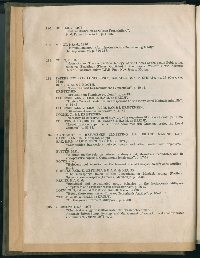 Carmabi Collected Papers Volume 11 - Nos. 170-193, 1975-1976 - Page 6