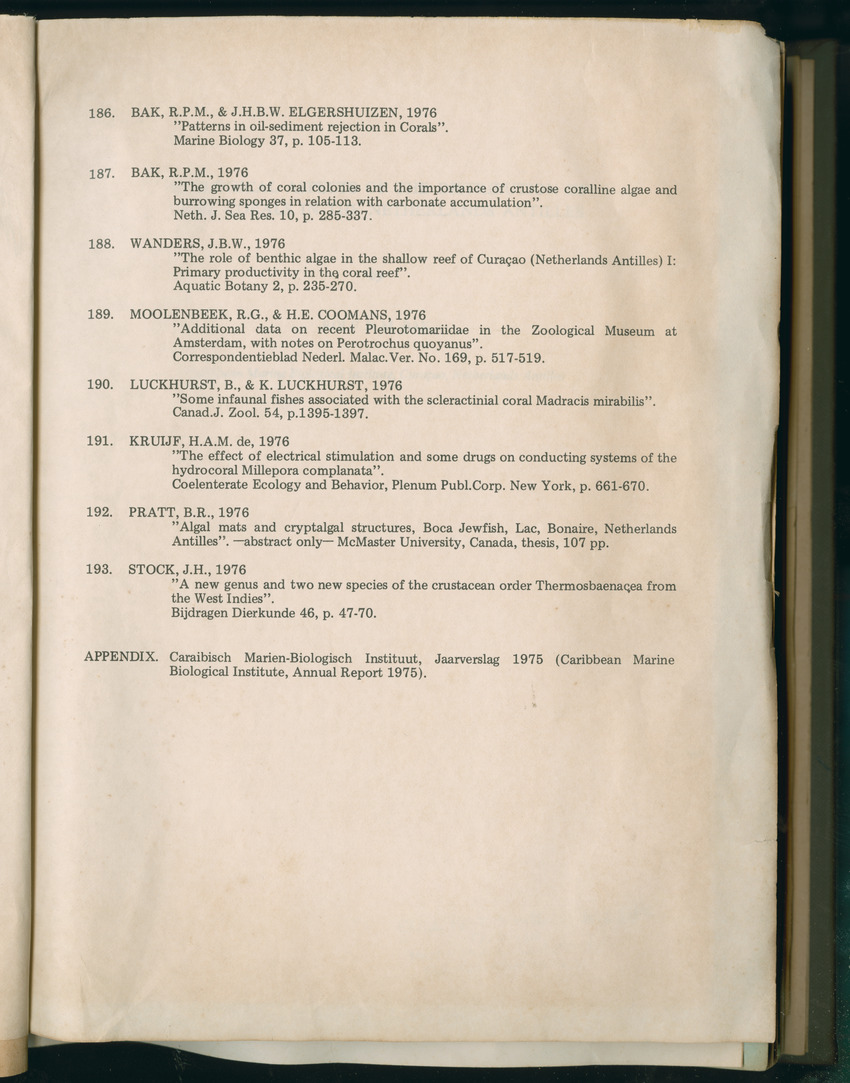 Carmabi Collected Papers Volume 11 - Nos. 170-193, 1975-1976 - Page 7