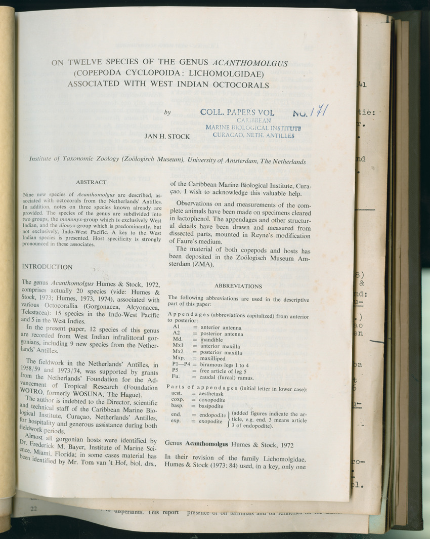 Carmabi Collected Papers Volume 11 - Nos. 170-193, 1975-1976 - Page 24