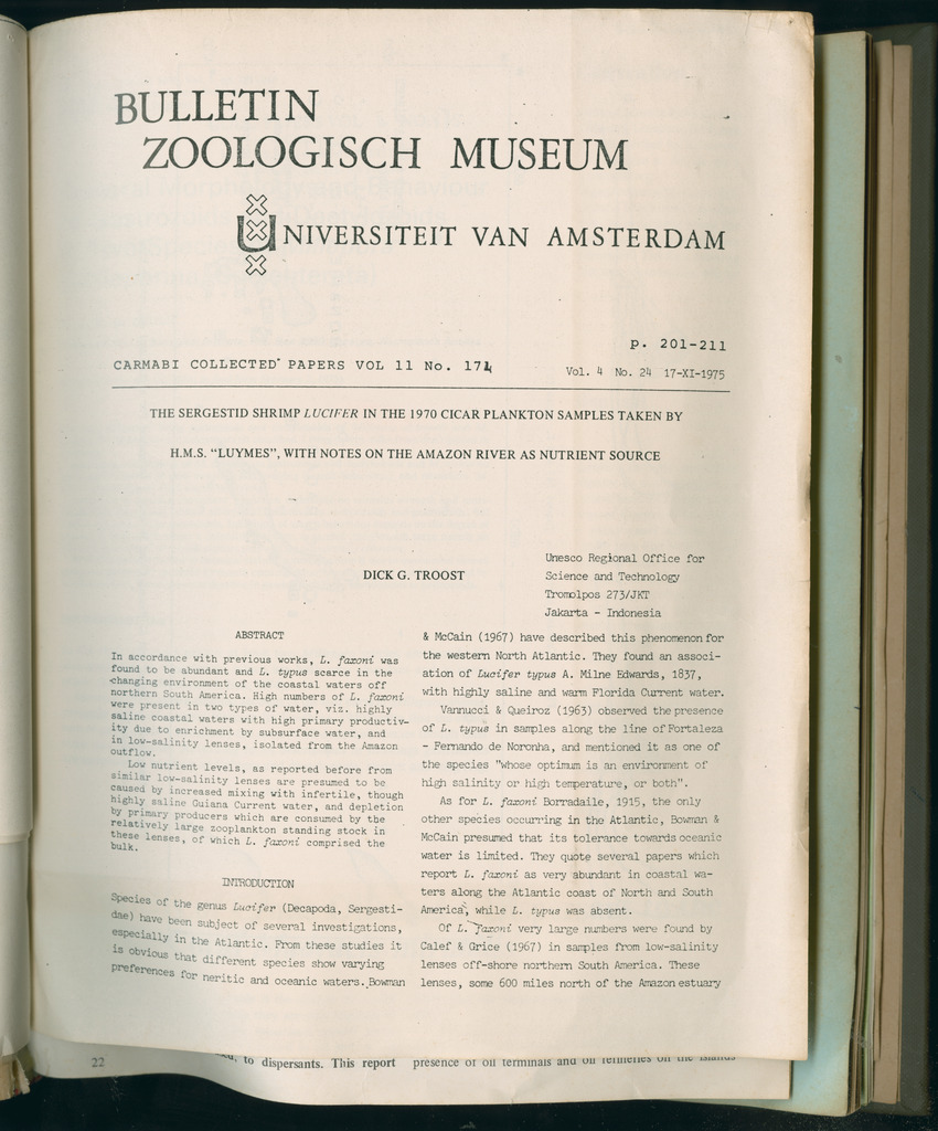 Carmabi Collected Papers Volume 11 - Nos. 170-193, 1975-1976 - Page 75
