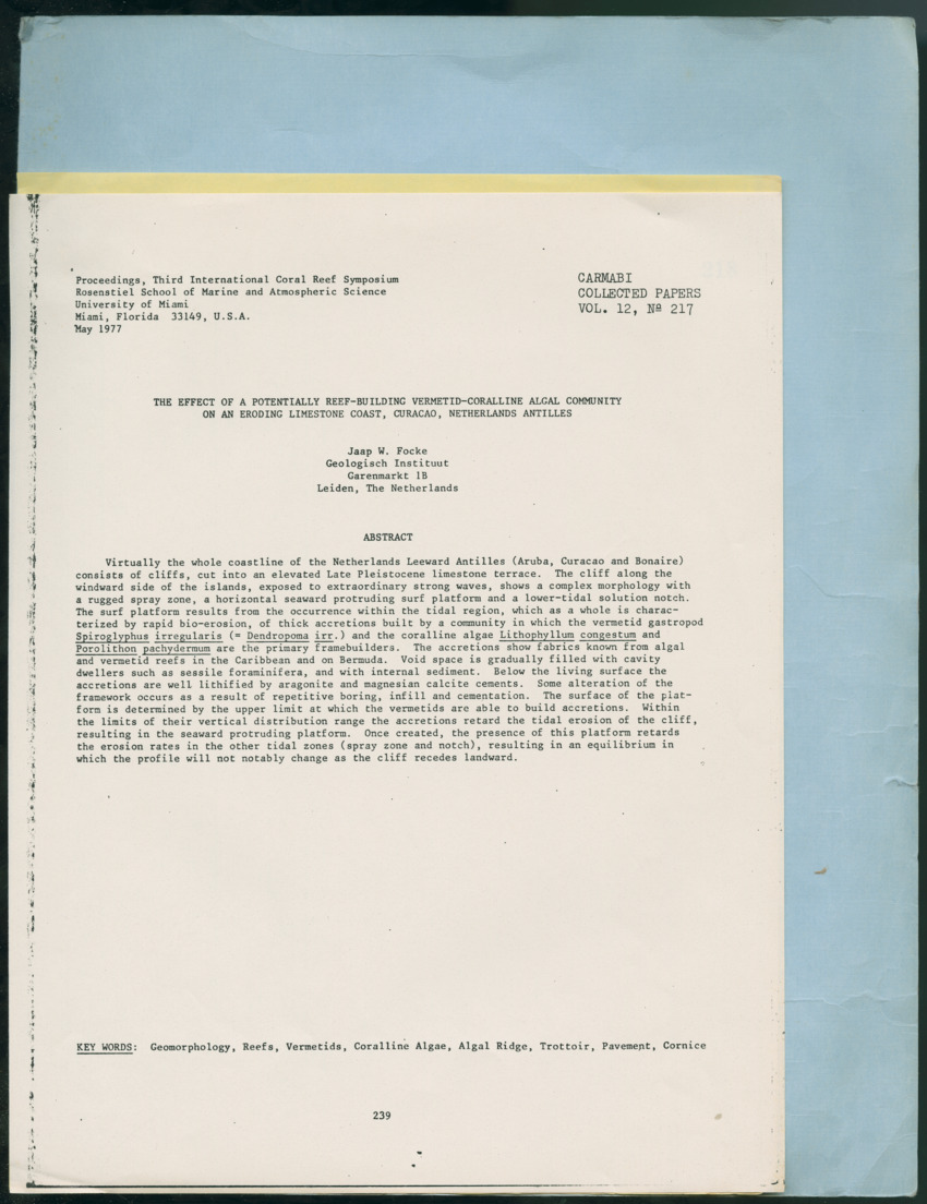 Carmabi Collected Papers Volume 12- Nos. 194-224, 1976-1977 - Page 743