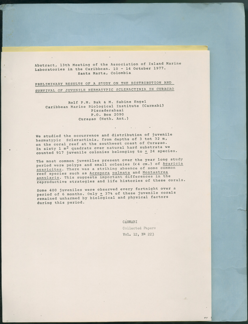 Carmabi Collected Papers Volume 12- Nos. 194-224, 1976-1977 - Page 799