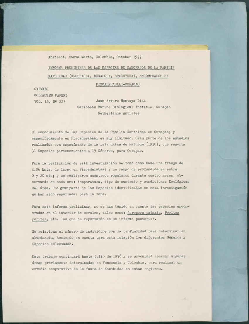 Carmabi Collected Papers Volume 12- Nos. 194-224, 1976-1977 - Page 801
