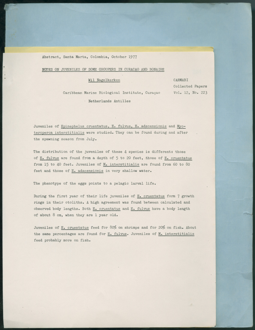 Carmabi Collected Papers Volume 12- Nos. 194-224, 1976-1977 - Page 807