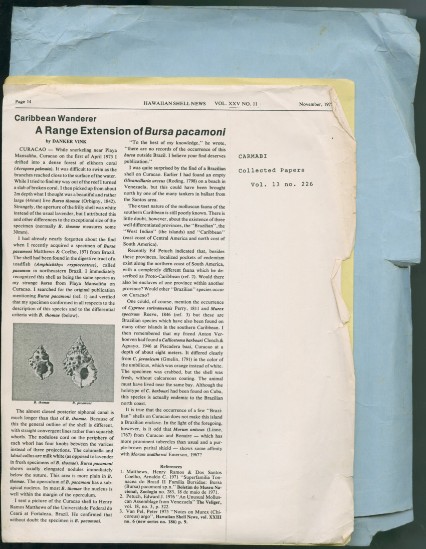 Carmabi Collected Papers Volume 13 - Nos. 225-258, 1978-1979 - New Page