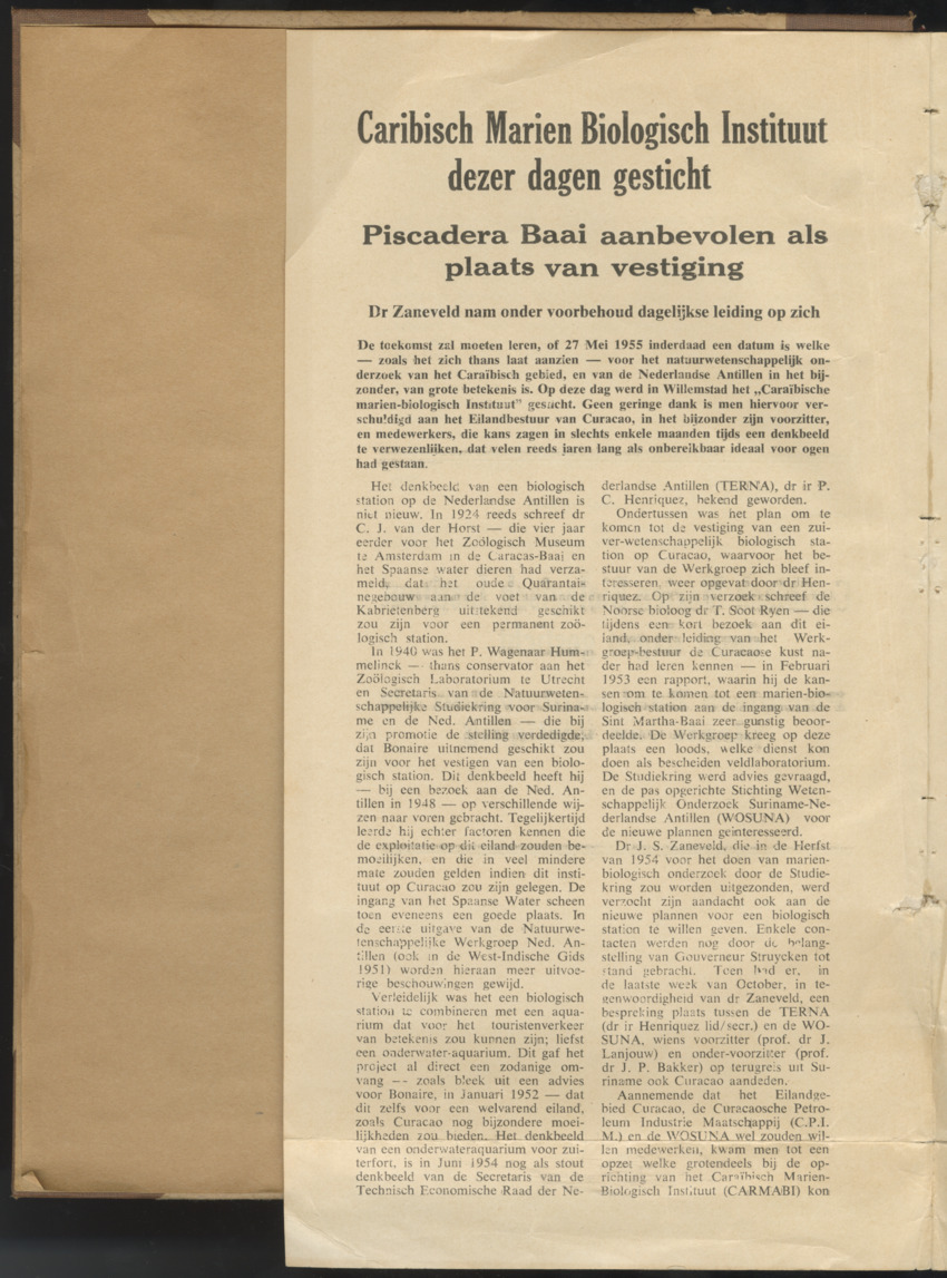 Carmabi selected publications in the period 1948-1963 - New Page