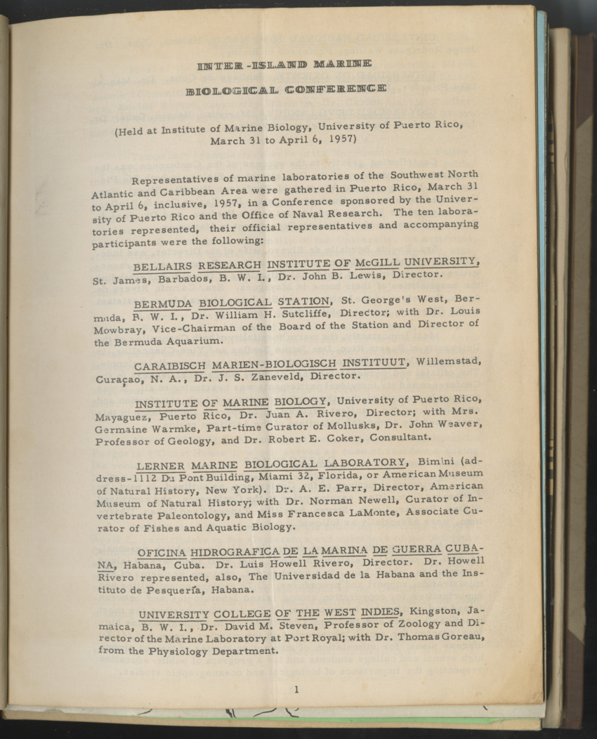 Carmabi selected publications in the period 1948-1963 - New Page