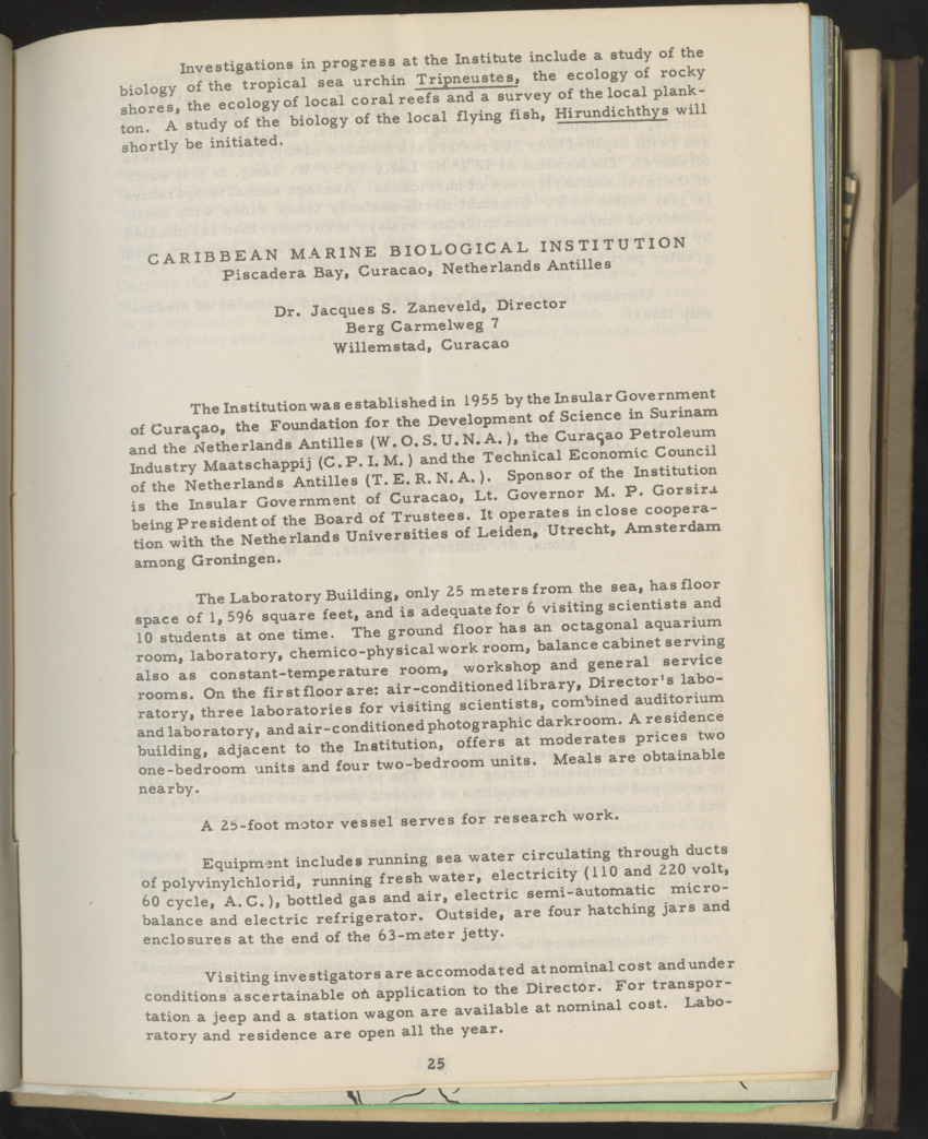 Carmabi selected publications in the period 1948-1963 - New Page