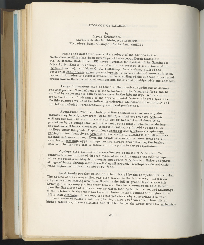 Carmabi selected publications in the period 1948-1963 - New Page