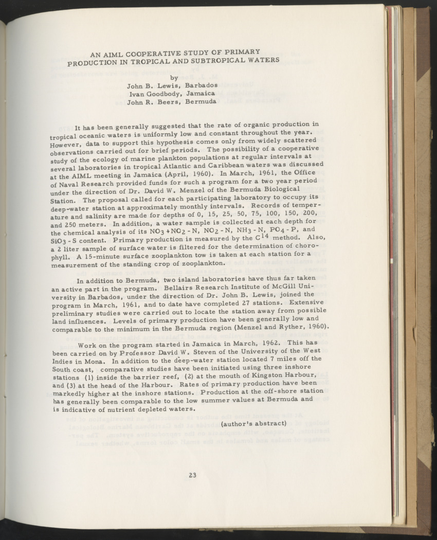 Carmabi selected publications in the period 1948-1963 - New Page