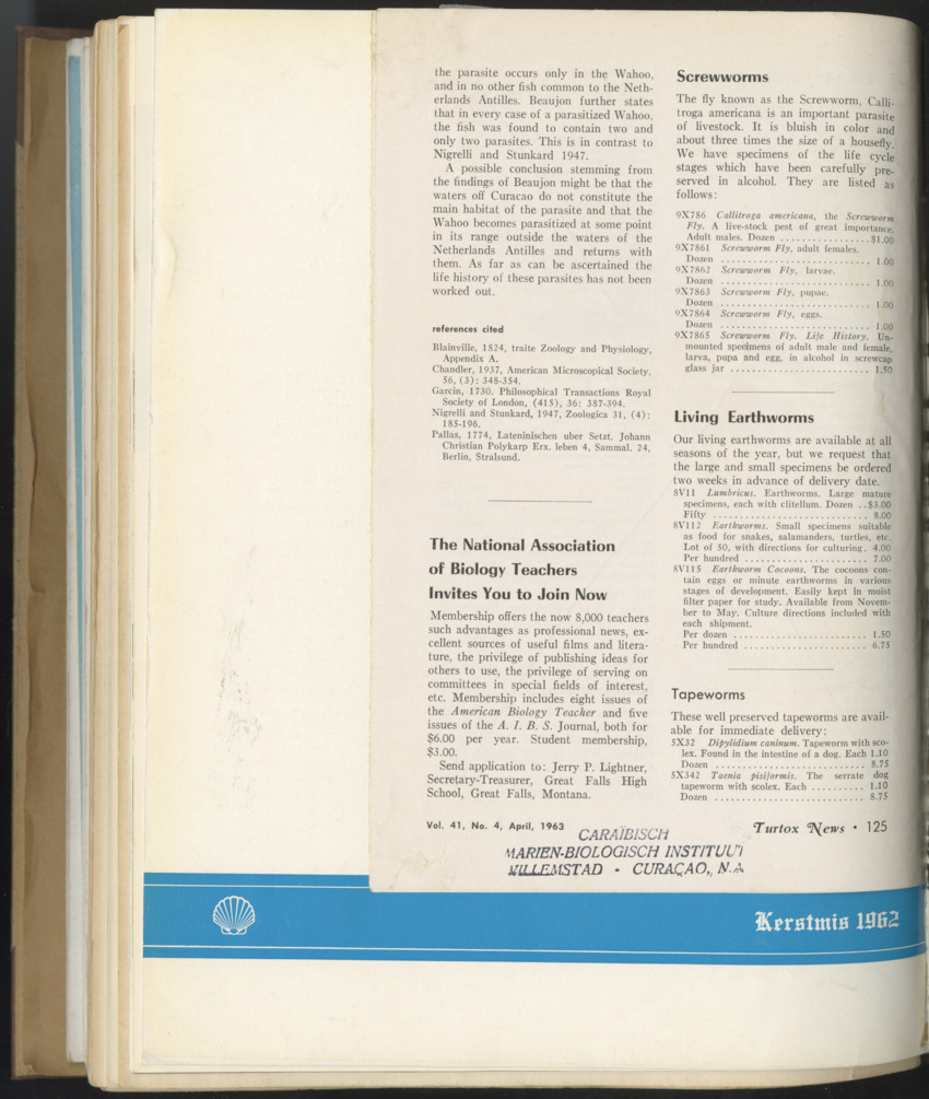 Carmabi selected publications in the period 1948-1963 - New Page