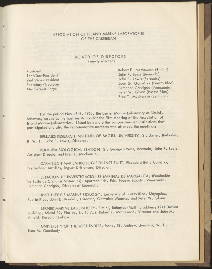 Carmabi selected publications in the period 1948-1963 - New Page