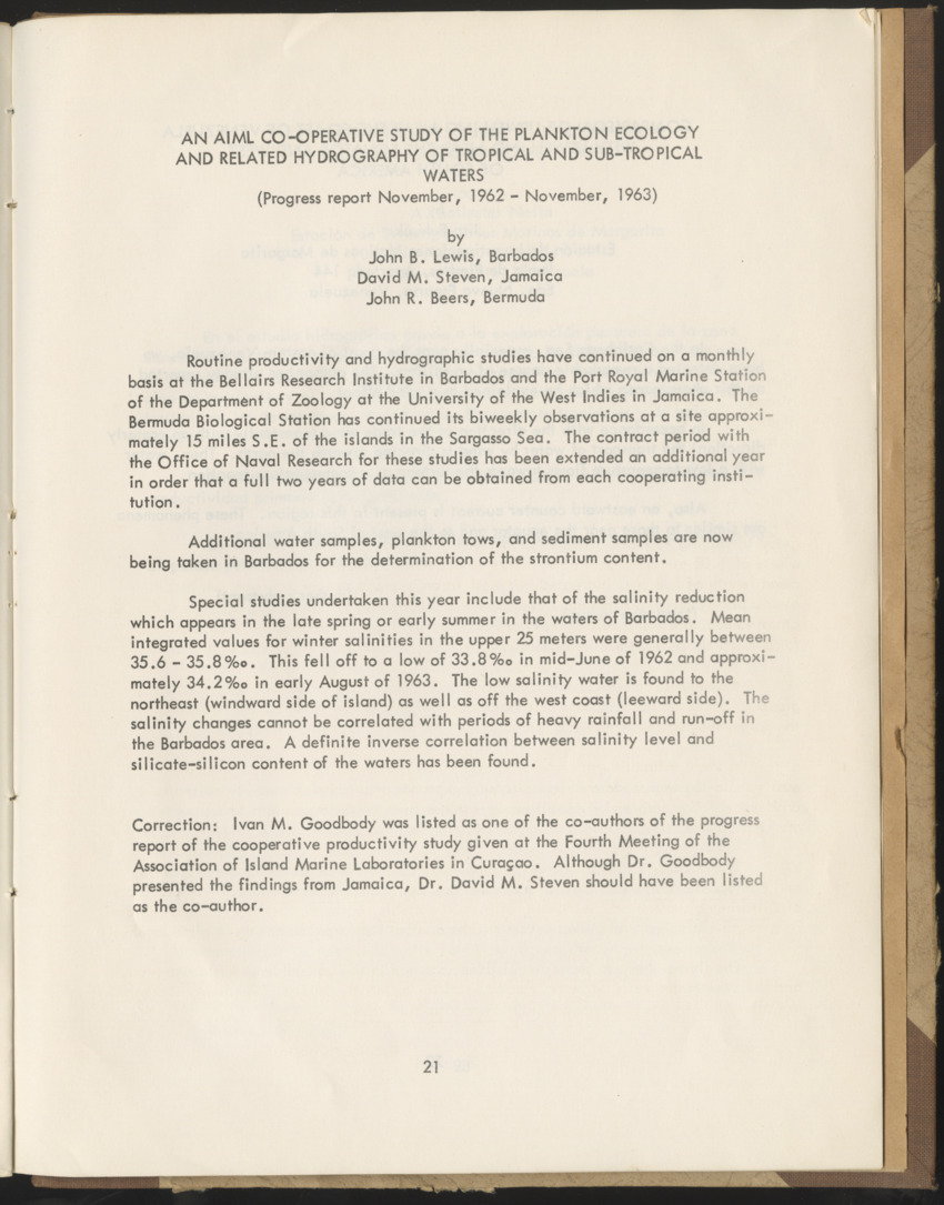 Carmabi selected publications in the period 1948-1963 - New Page