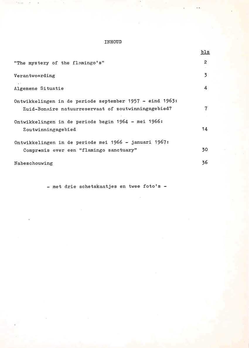Om het voortbestaan van de flamingo's van Zuid-Bonaire, 1957-1967 - New Page