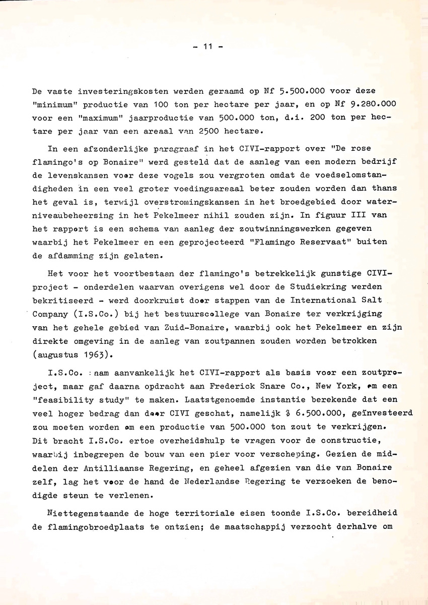 Om het voortbestaan van de flamingo's van Zuid-Bonaire, 1957-1967 - New Page