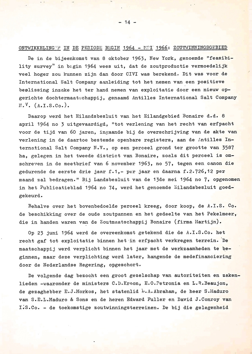 Om het voortbestaan van de flamingo's van Zuid-Bonaire, 1957-1967 - New Page