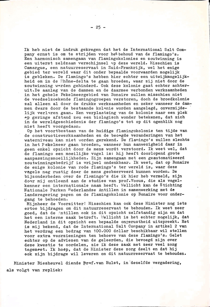 Om het voortbestaan van de flamingo's van Zuid-Bonaire, 1957-1967 - New Page