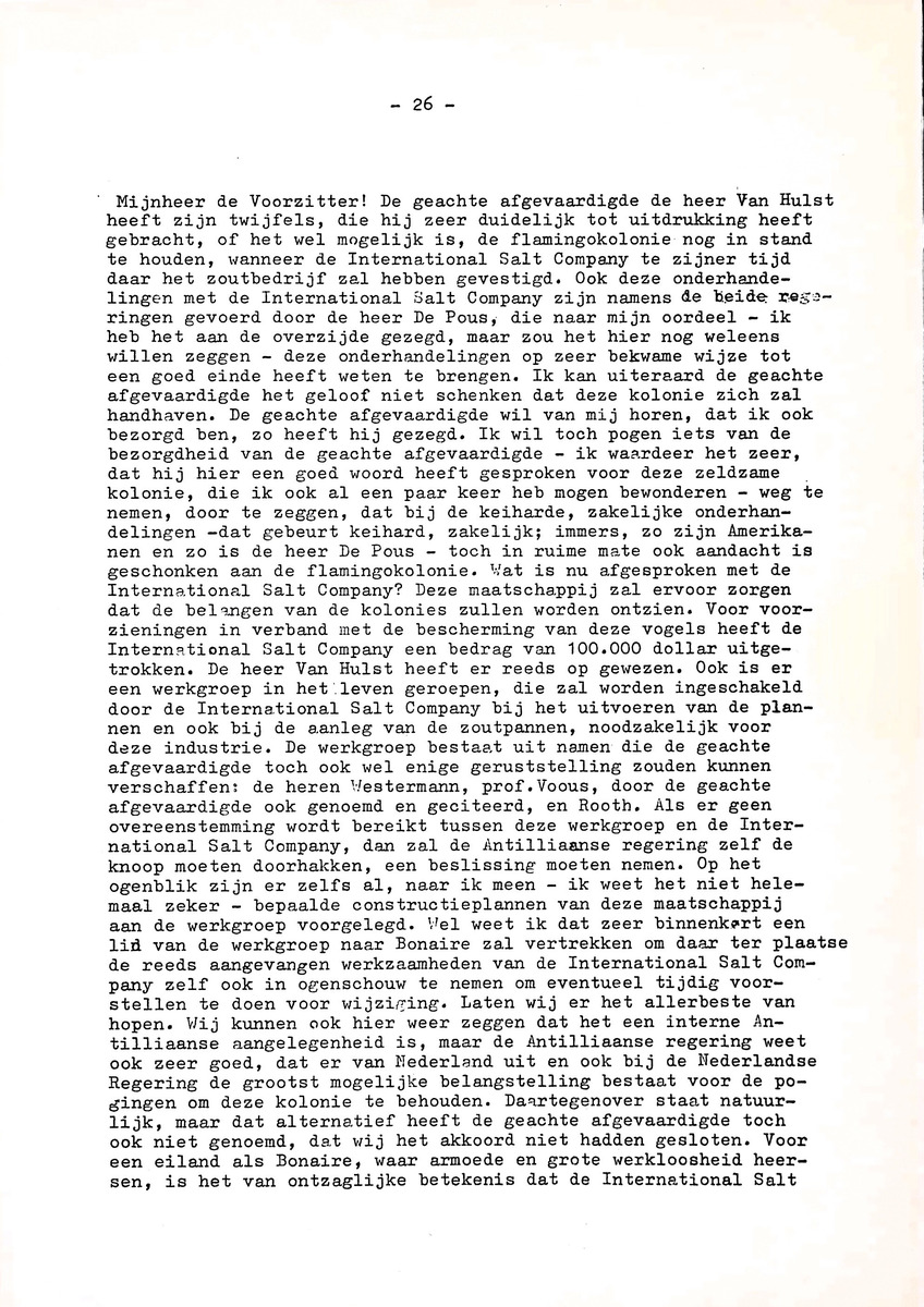 Om het voortbestaan van de flamingo's van Zuid-Bonaire, 1957-1967 - New Page