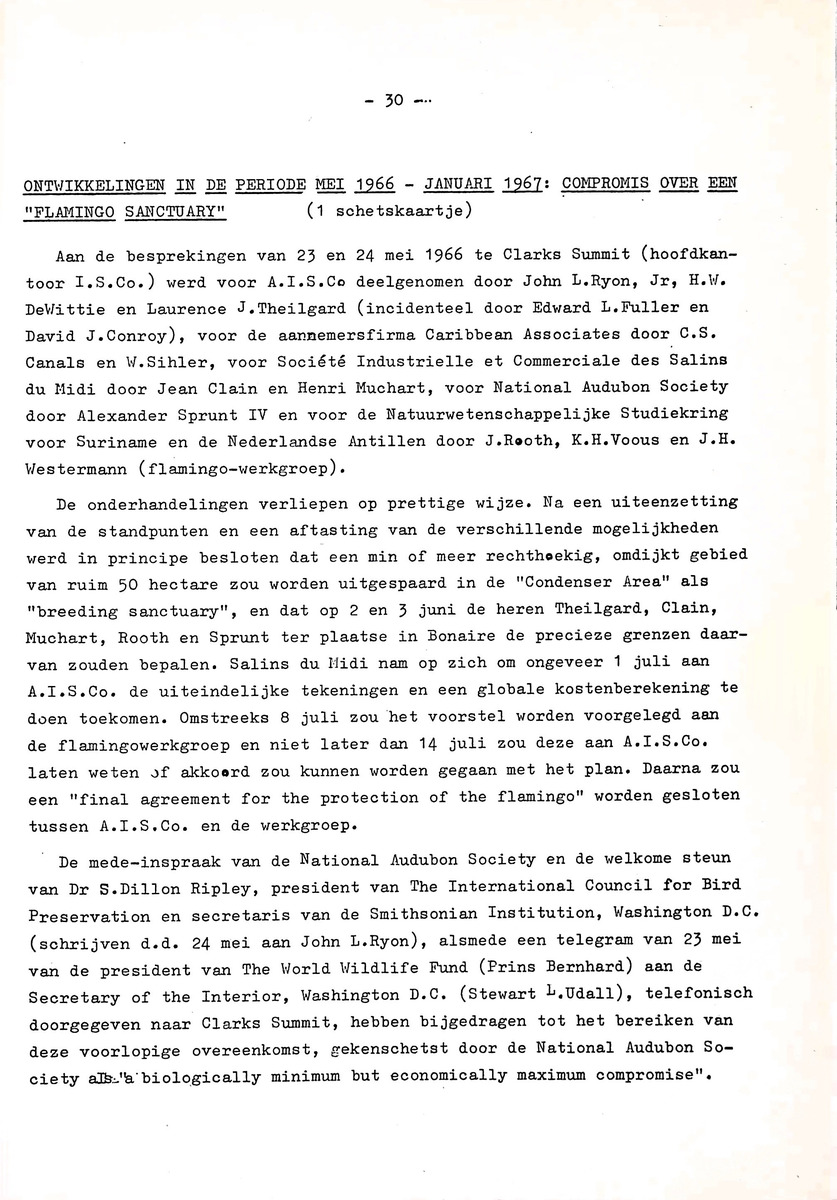 Om het voortbestaan van de flamingo's van Zuid-Bonaire, 1957-1967 - New Page