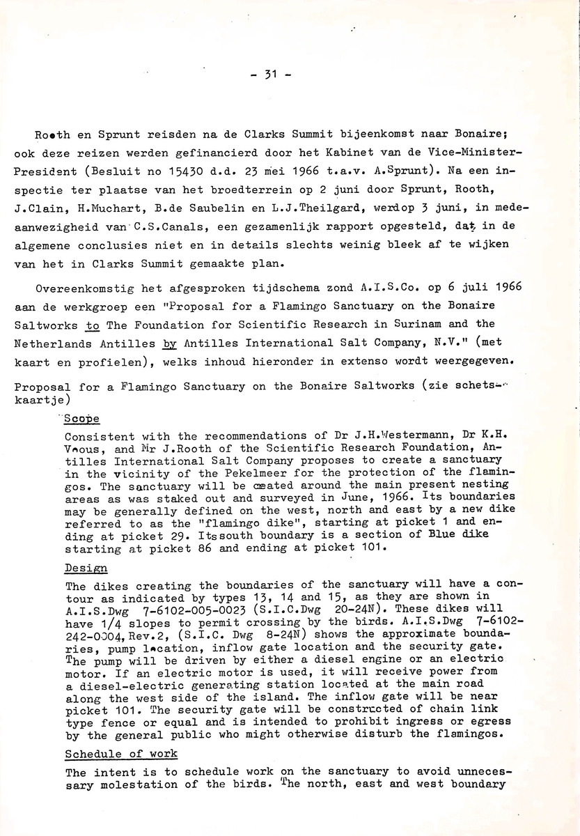 Om het voortbestaan van de flamingo's van Zuid-Bonaire, 1957-1967 - New Page