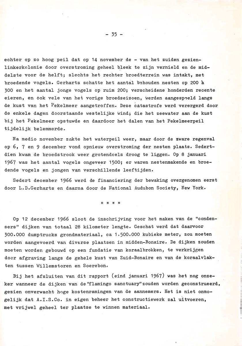 Om het voortbestaan van de flamingo's van Zuid-Bonaire, 1957-1967 - New Page