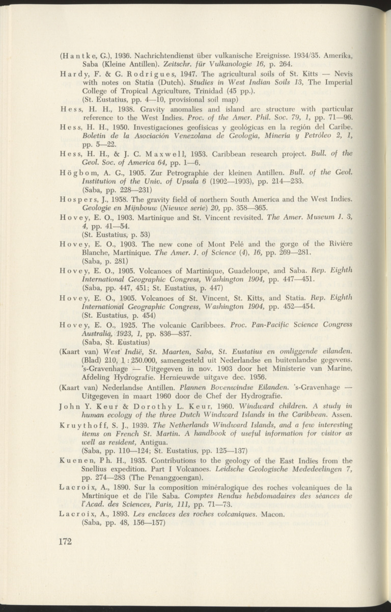 The Geology of Saba and St. Eustatius - with notes on the geology of St. Kitts, Nevis and Montserrat (Lesser Antilles) - New Page