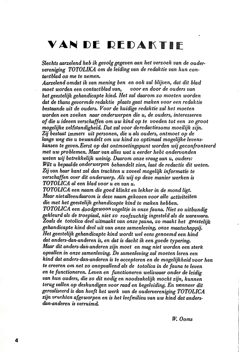 Totolica - kontaktblad vereniging van ouders en vrienden van het geestelijk gehandicapte kind - 1974-1976, nr 1-10 - New Page