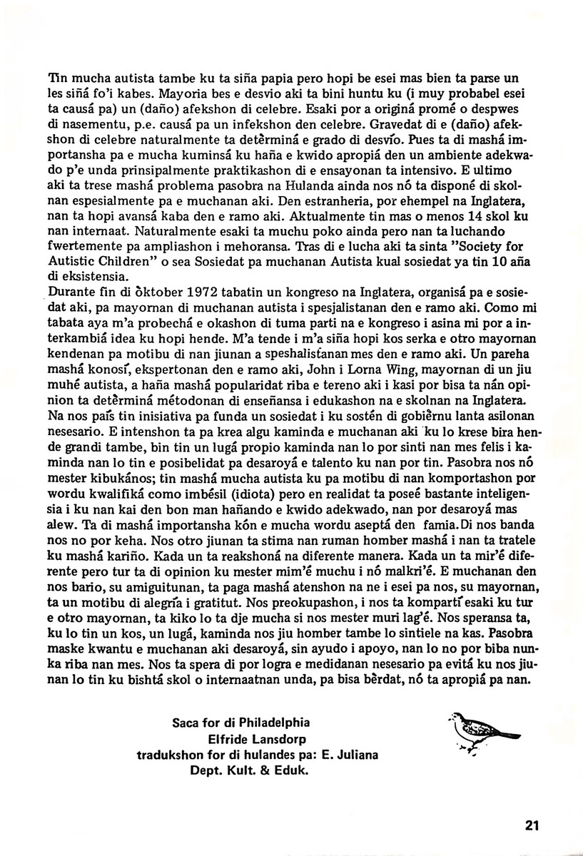 Totolica - kontaktblad vereniging van ouders en vrienden van het geestelijk gehandicapte kind - 1974-1976, nr 1-10 - New Page