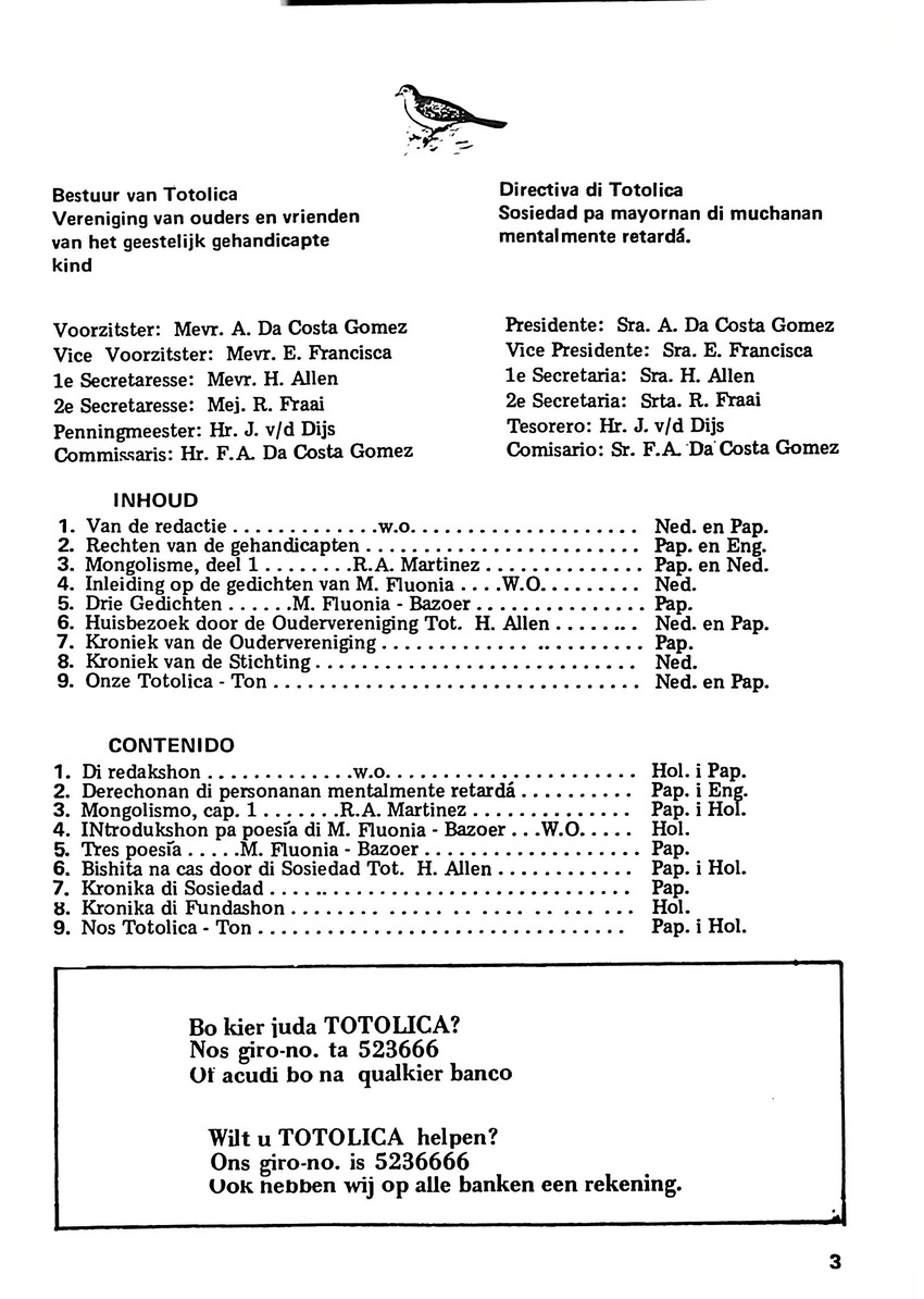 Totolica - kontaktblad vereniging van ouders en vrienden van het geestelijk gehandicapte kind - 1974-1976, nr 1-10 - New Page
