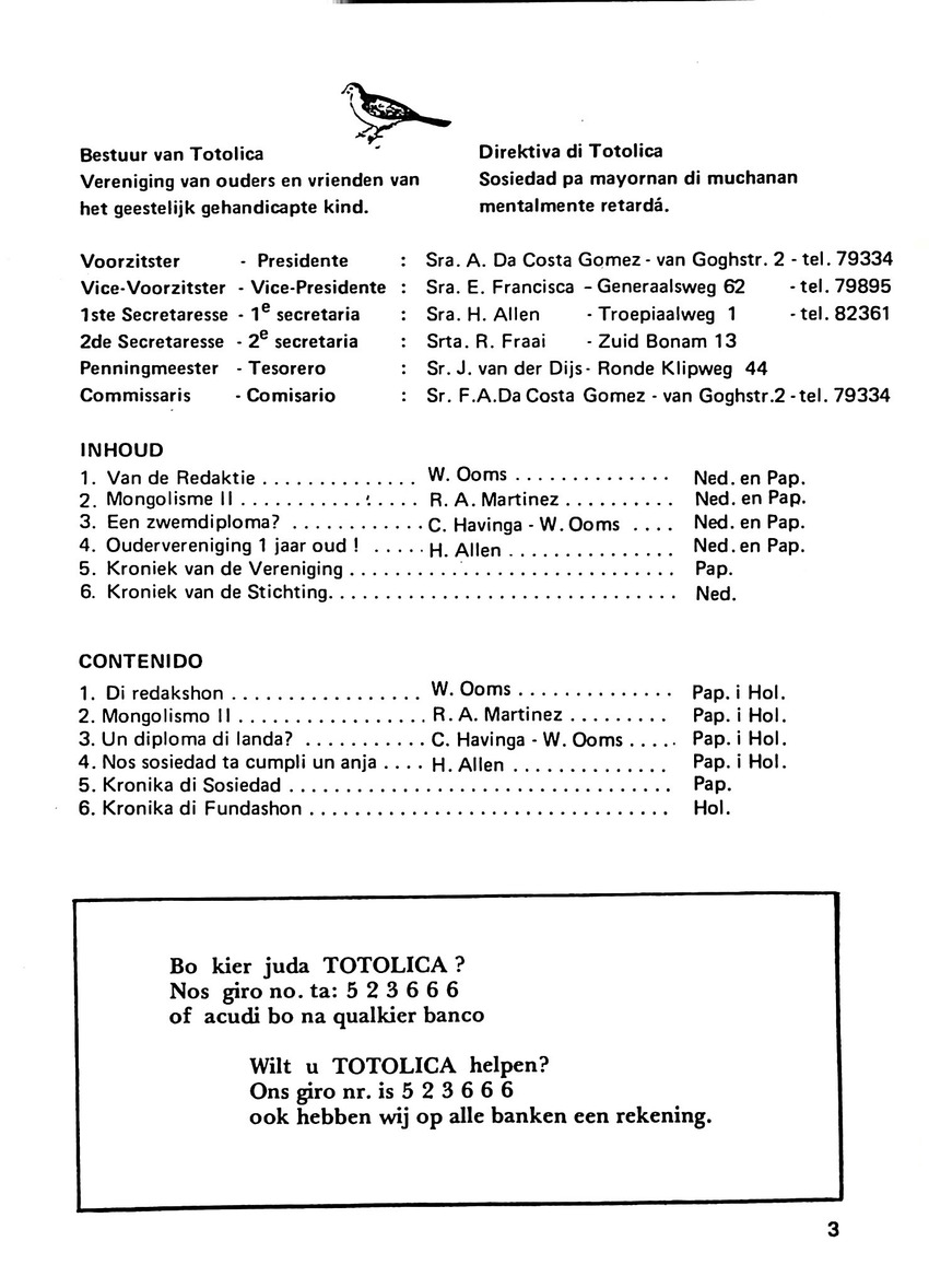 Totolica - kontaktblad vereniging van ouders en vrienden van het geestelijk gehandicapte kind - 1974-1976, nr 1-10 - New Page