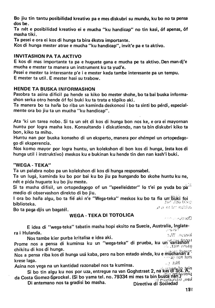 Totolica - kontaktblad vereniging van ouders en vrienden van het geestelijk gehandicapte kind - 1974-1976, nr 1-10 - New Page