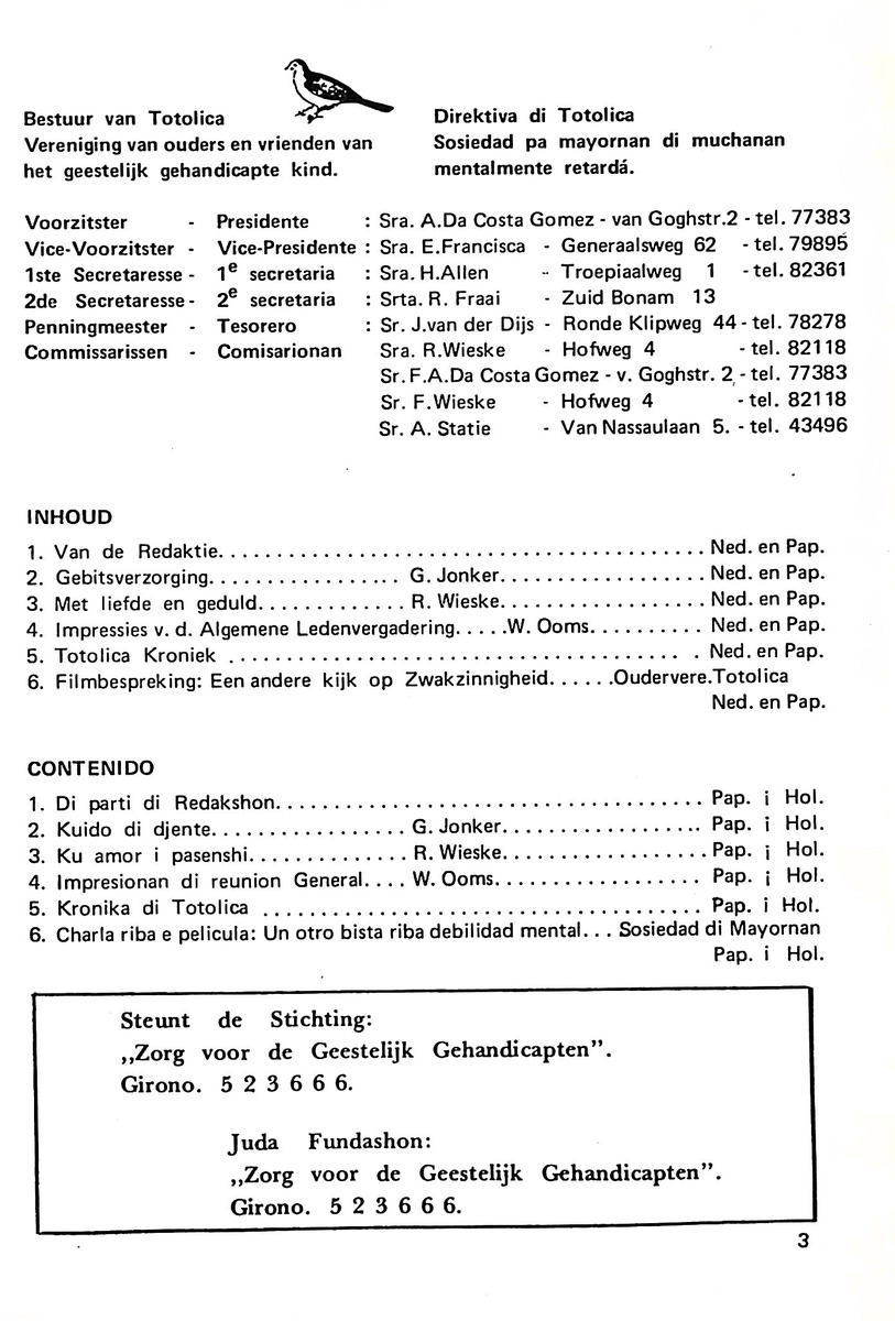 Totolica - kontaktblad vereniging van ouders en vrienden van het geestelijk gehandicapte kind - 1974-1976, nr 1-10 - New Page
