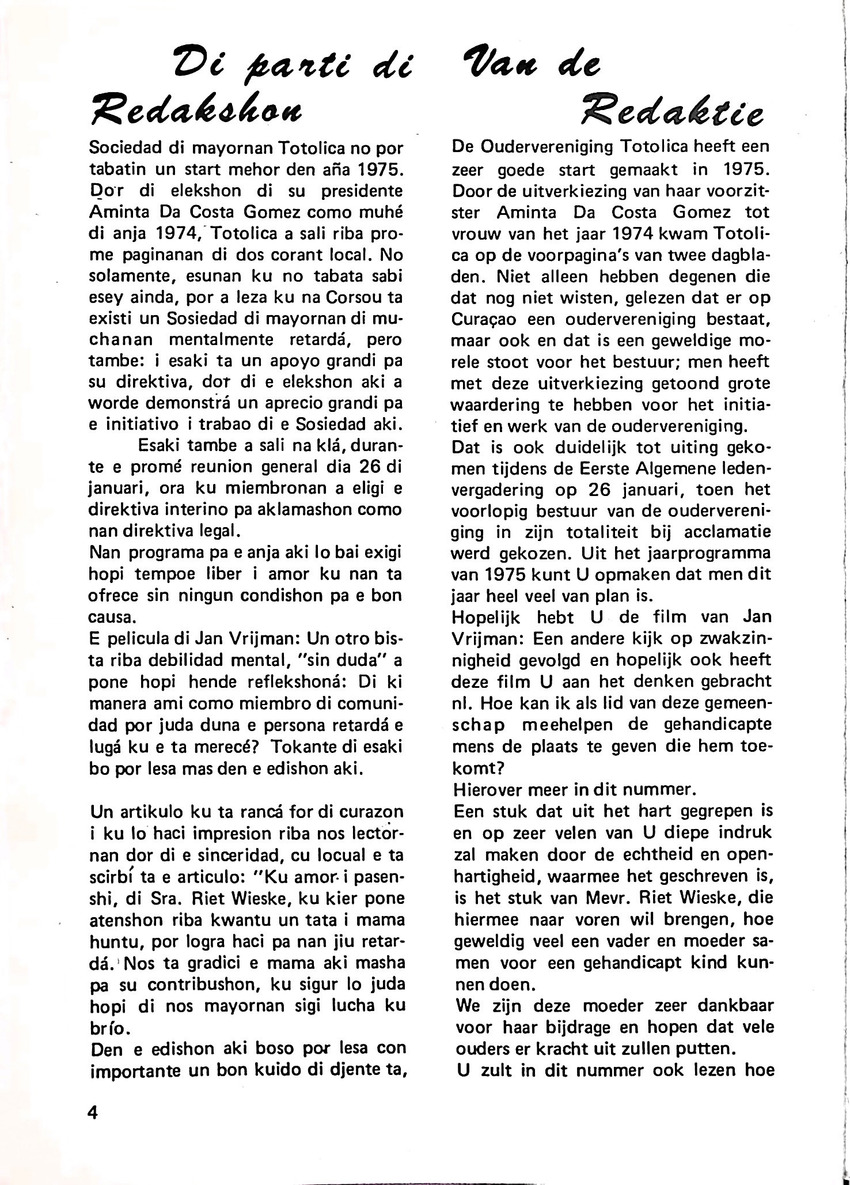 Totolica - kontaktblad vereniging van ouders en vrienden van het geestelijk gehandicapte kind - 1974-1976, nr 1-10 - New Page