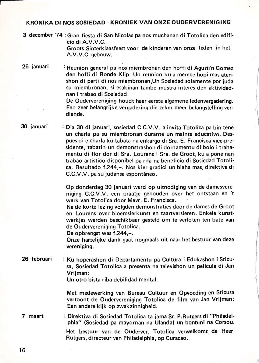 Totolica - kontaktblad vereniging van ouders en vrienden van het geestelijk gehandicapte kind - 1974-1976, nr 1-10 - New Page