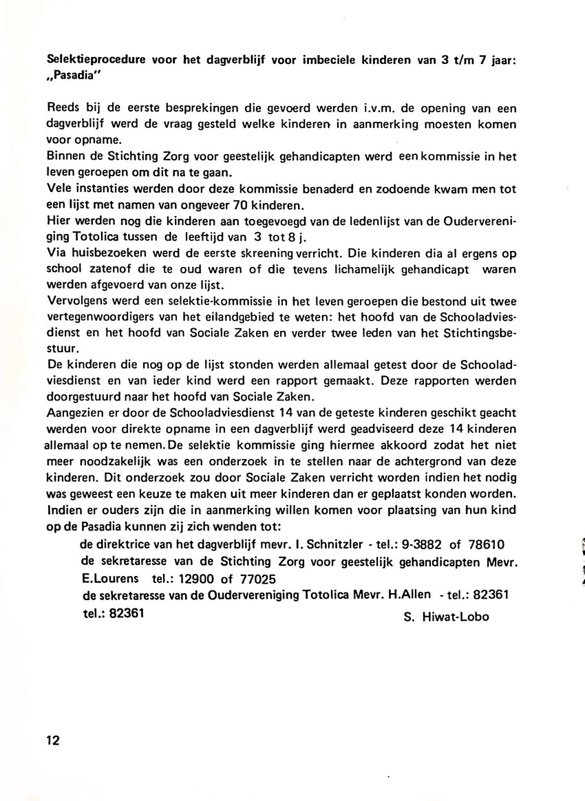 Totolica - kontaktblad vereniging van ouders en vrienden van het geestelijk gehandicapte kind - 1974-1976, nr 1-10 - New Page