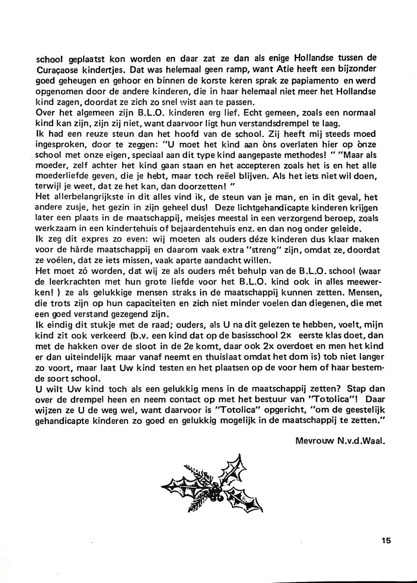 Totolica - kontaktblad vereniging van ouders en vrienden van het geestelijk gehandicapte kind - 1974-1976, nr 1-10 - New Page