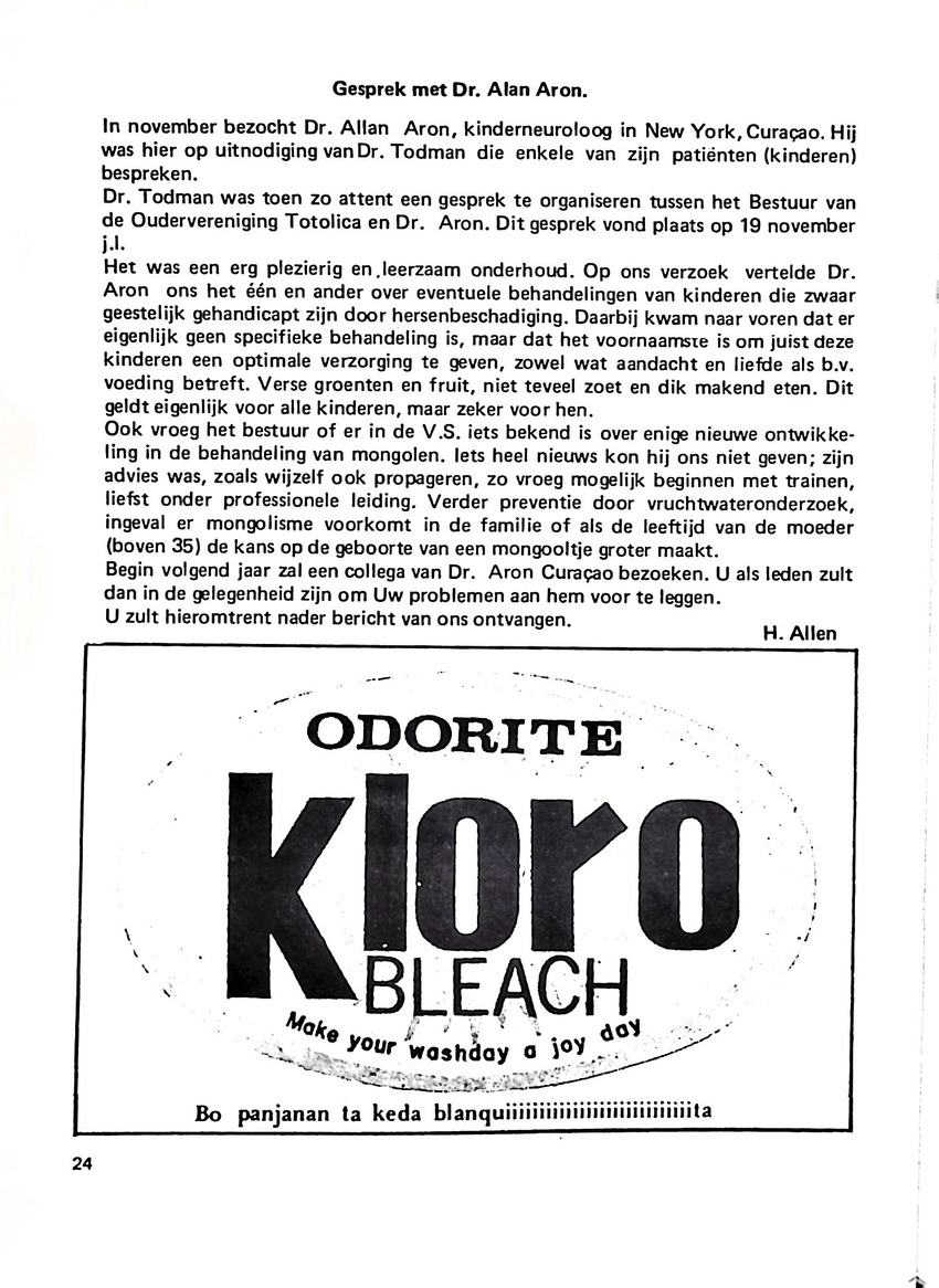 Totolica - kontaktblad vereniging van ouders en vrienden van het geestelijk gehandicapte kind - 1974-1976, nr 1-10 - New Page