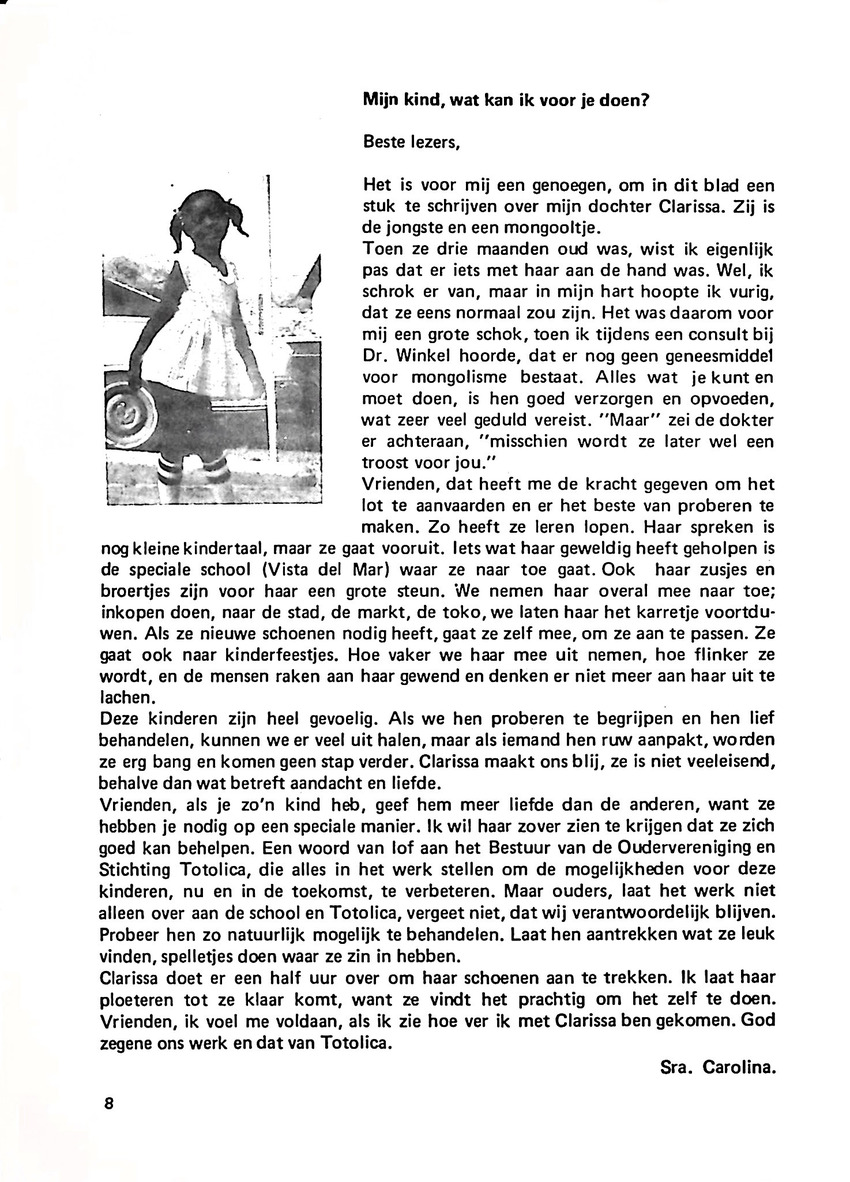Totolica - kontaktblad vereniging van ouders en vrienden van het geestelijk gehandicapte kind - 1974-1976, nr 1-10 - New Page