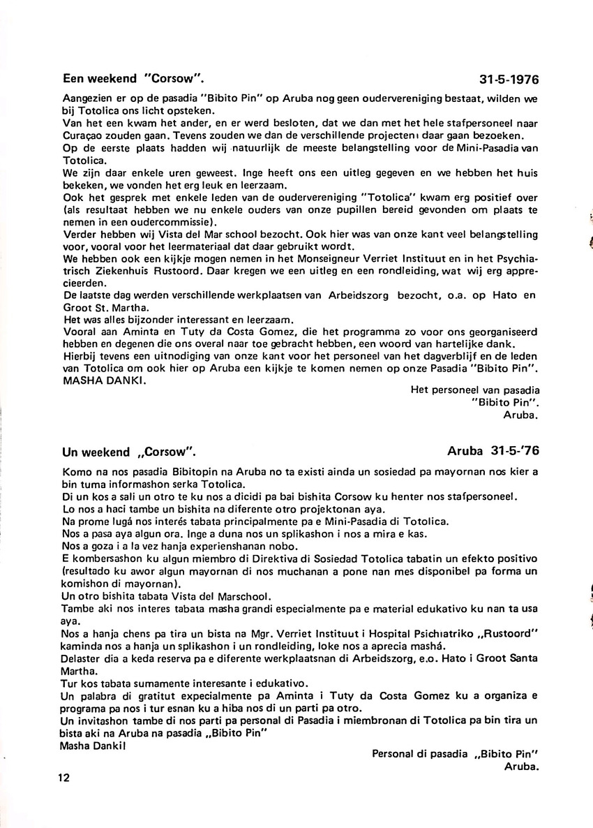 Totolica - kontaktblad vereniging van ouders en vrienden van het geestelijk gehandicapte kind - 1974-1976, nr 1-10 - New Page