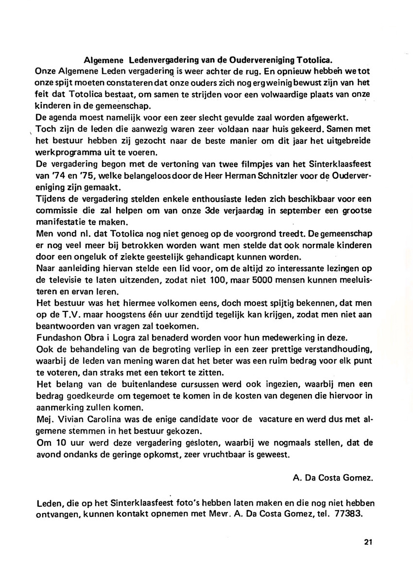 Totolica - kontaktblad vereniging van ouders en vrienden van het geestelijk gehandicapte kind - 1974-1976, nr 1-10 - New Page
