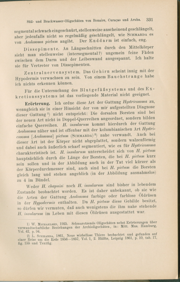 Zoologische Ergebnisse einer Reise nach Bonaire, Curacao und  Aruba im Jahre 1930 - 1. Teil - New Page