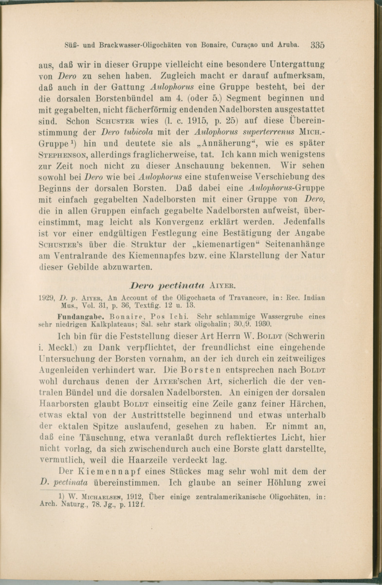 Zoologische Ergebnisse einer Reise nach Bonaire, Curacao und  Aruba im Jahre 1930 - 1. Teil - New Page