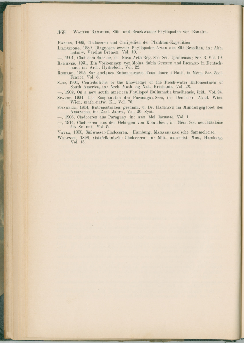 Zoologische Ergebnisse einer Reise nach Bonaire, Curacao und  Aruba im Jahre 1930 - 1. Teil - New Page